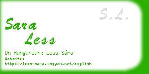 sara less business card